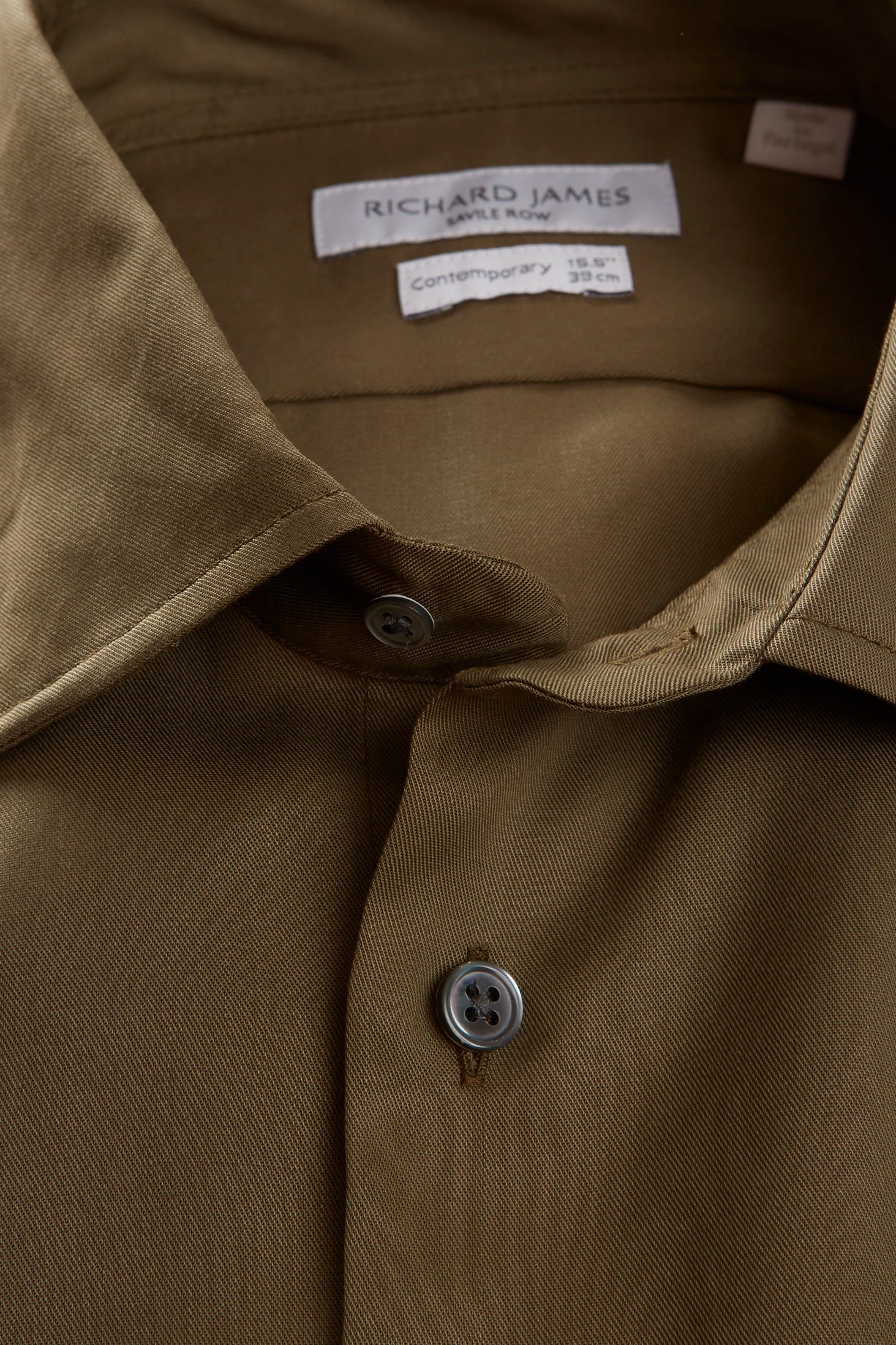 Contemporary Shirt – Olive Lenzing Twill