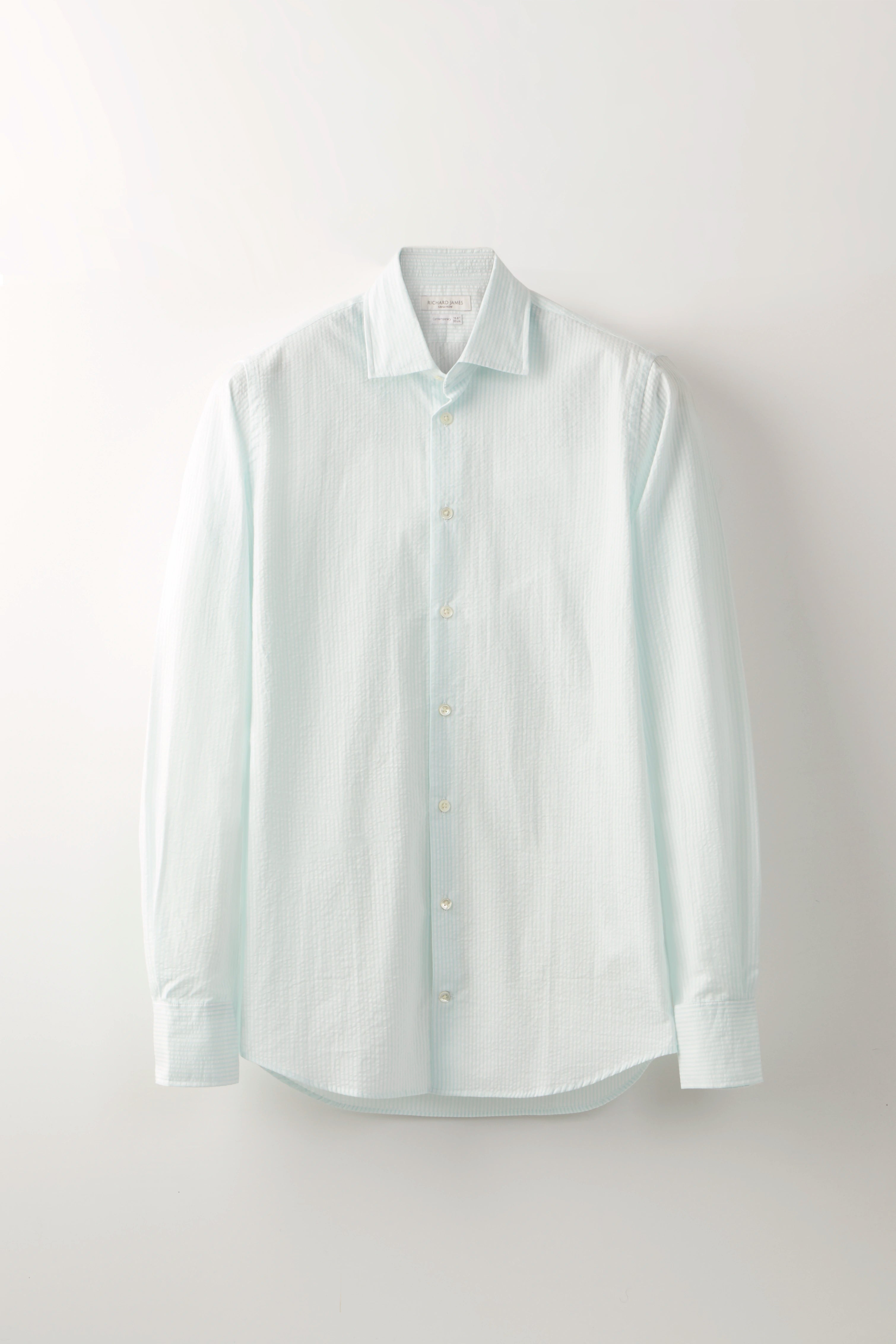 Contemporary Shirt – Mint Seersucker Cotton