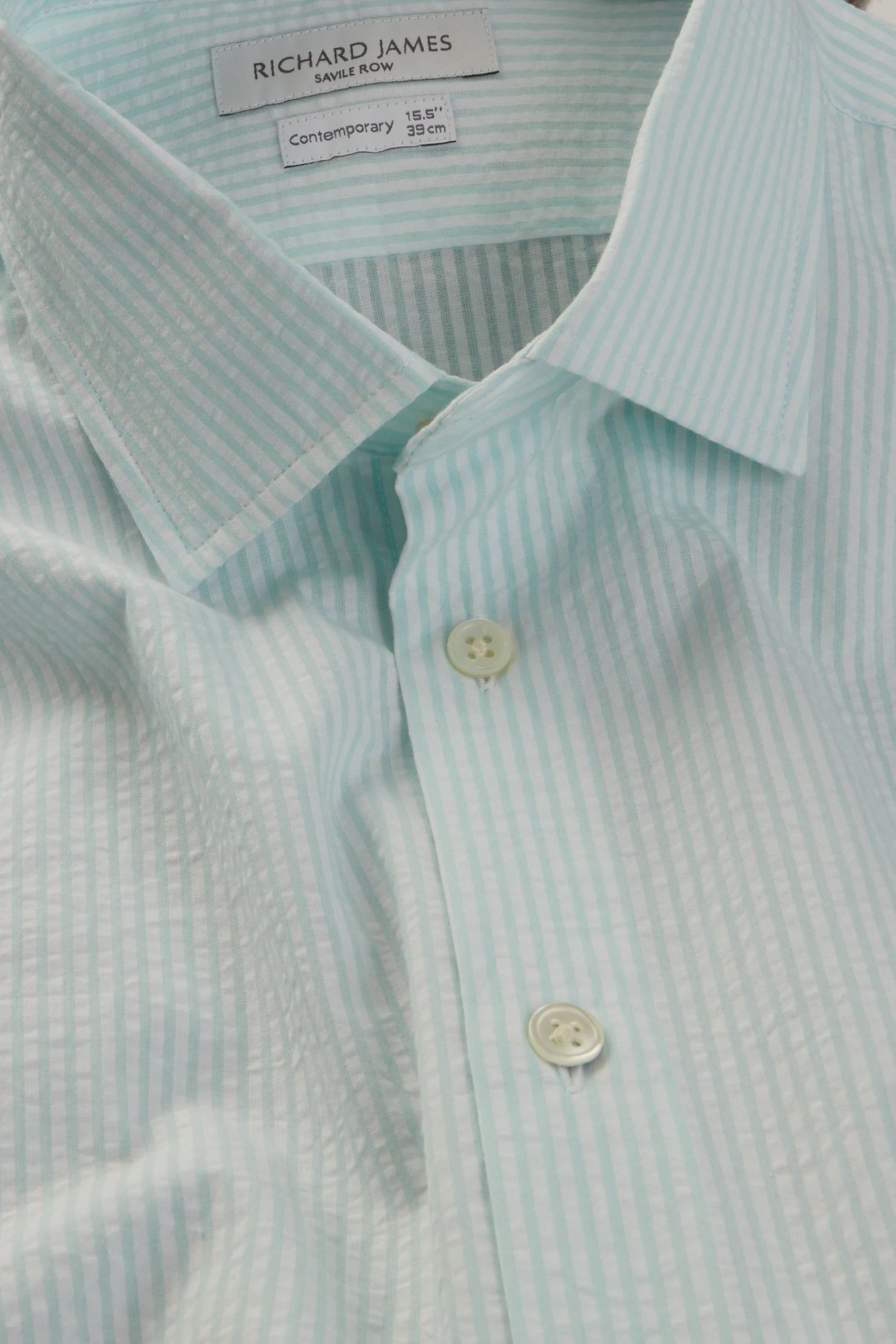 Contemporary Shirt – Mint Seersucker Cotton