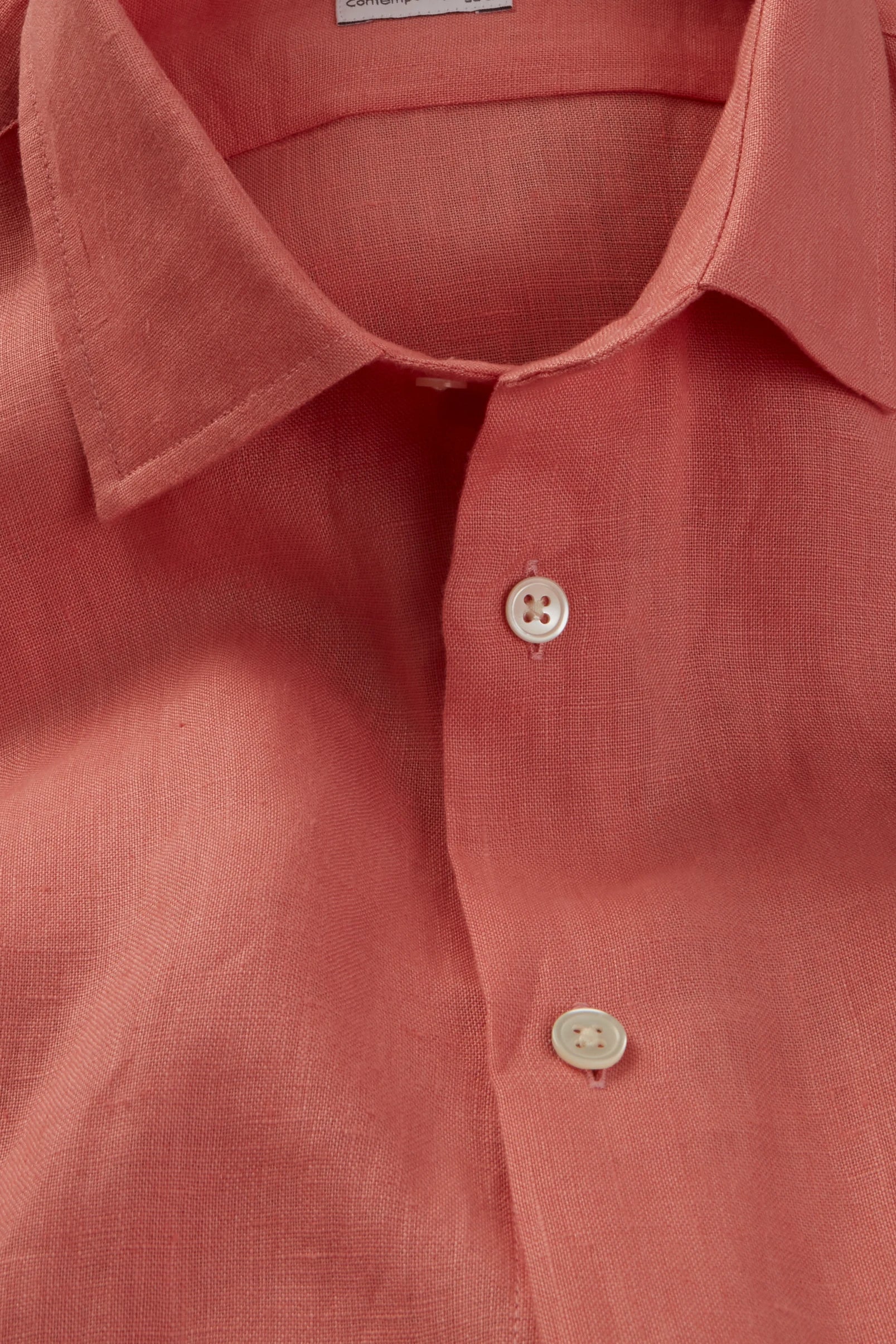Contemporary Shirt – Peach Linen