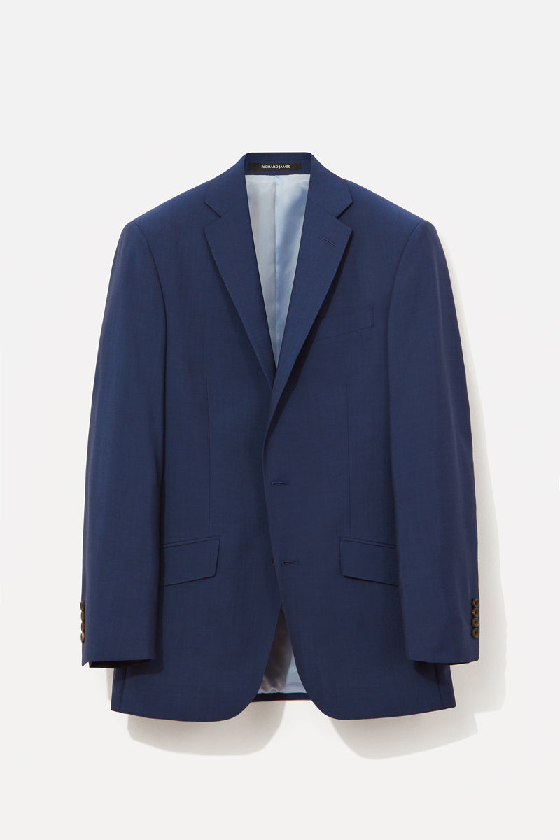 Strong Blue Wool and Mohair Suit