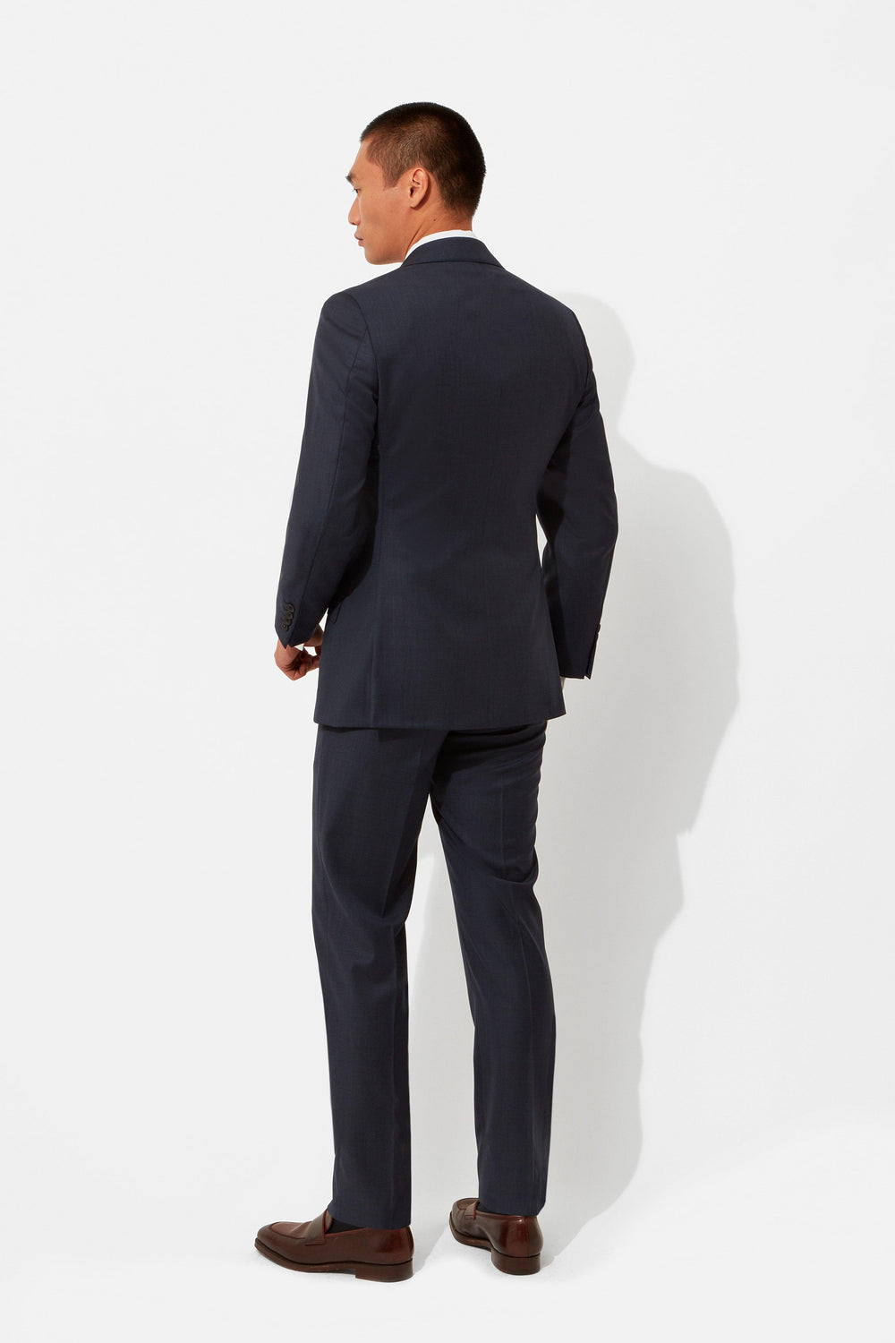 Sharkskin Textured 3-Piece Steel Blue - Dusty Blue Suit
