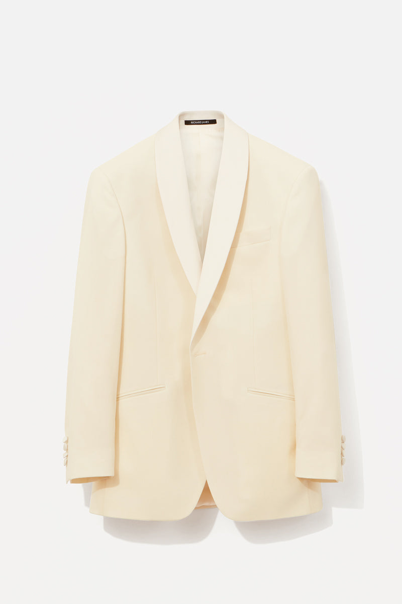 Ivory Shawl Lapel Evening Suit