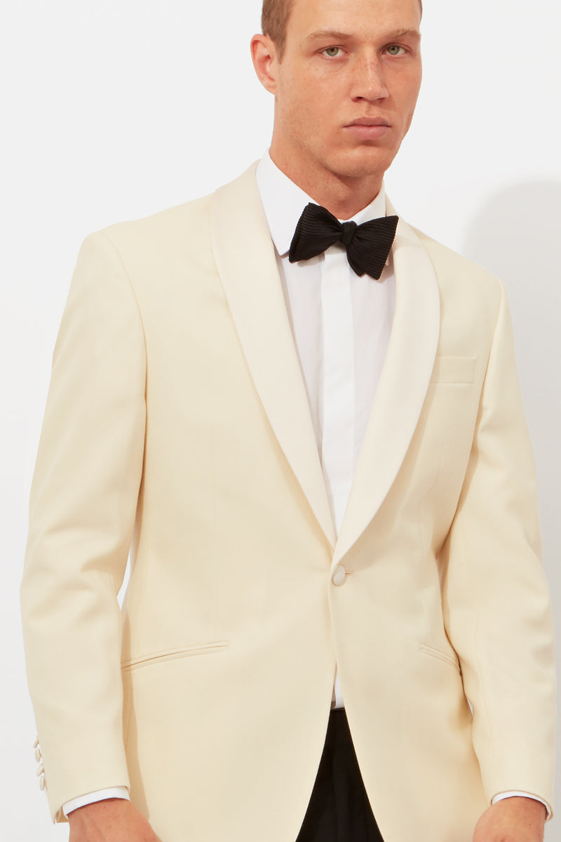 Ivory Shawl Lapel Evening Suit