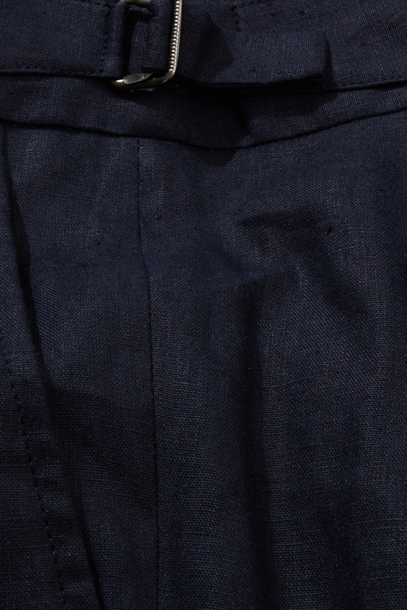 Navy Double Breasted Linen Suit