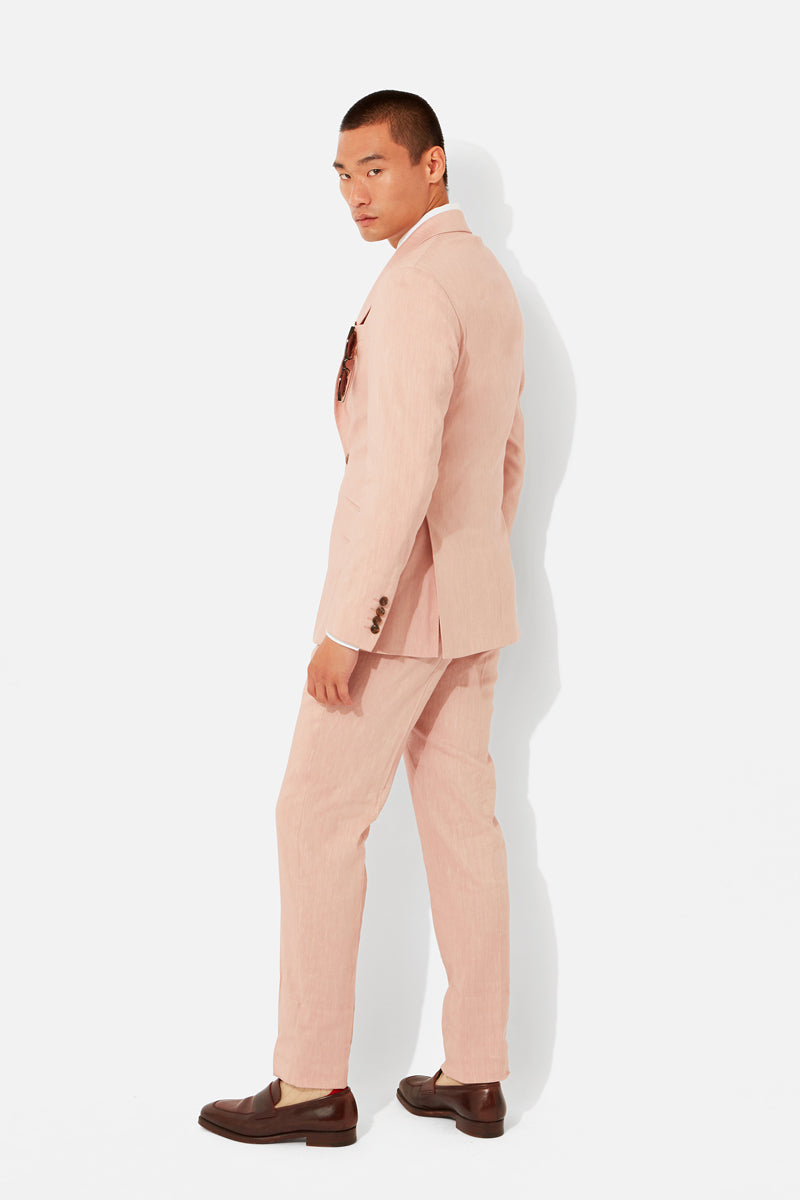 Pomelo Washed Linen Blend Suit