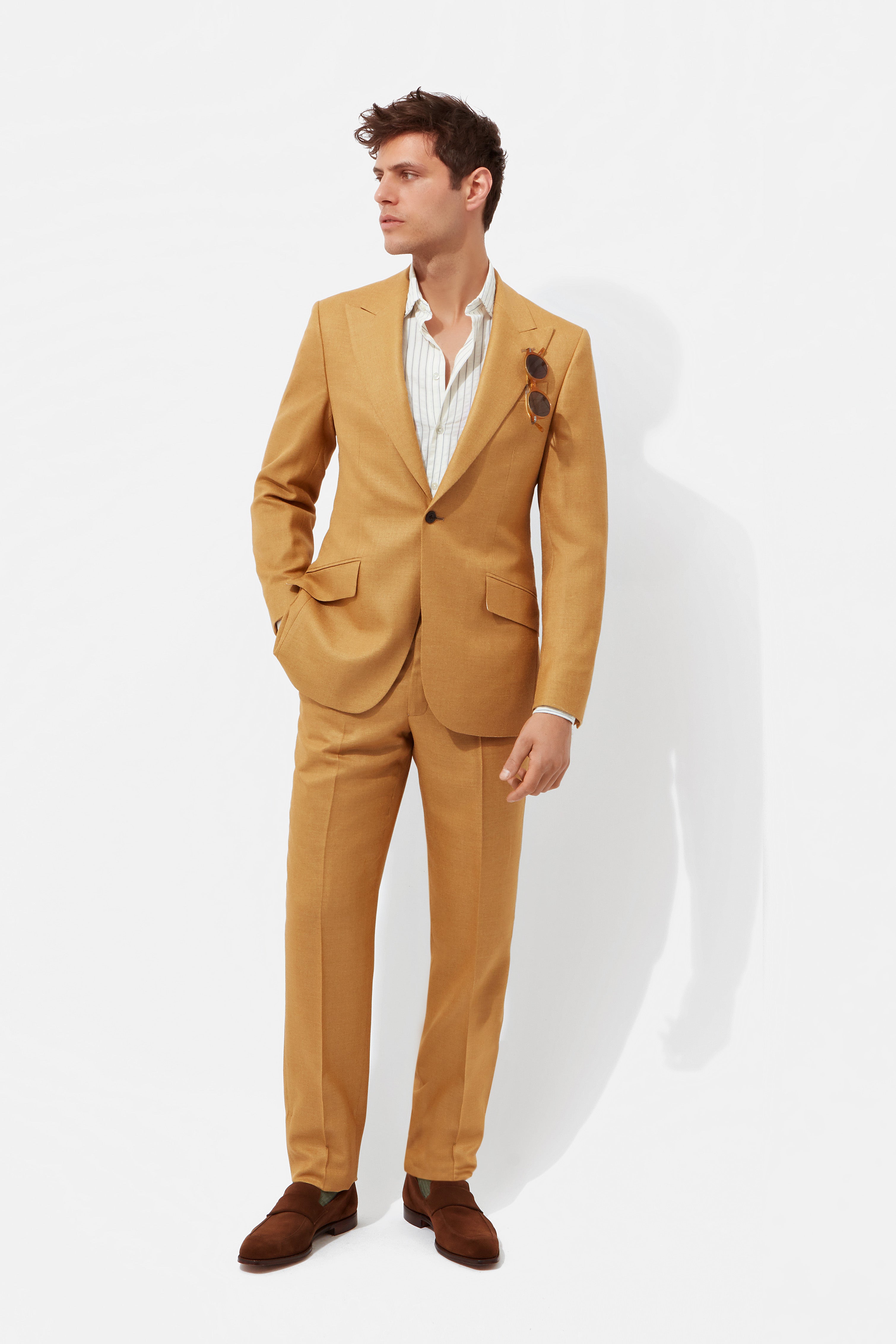 Gold Silk and Wool Suit