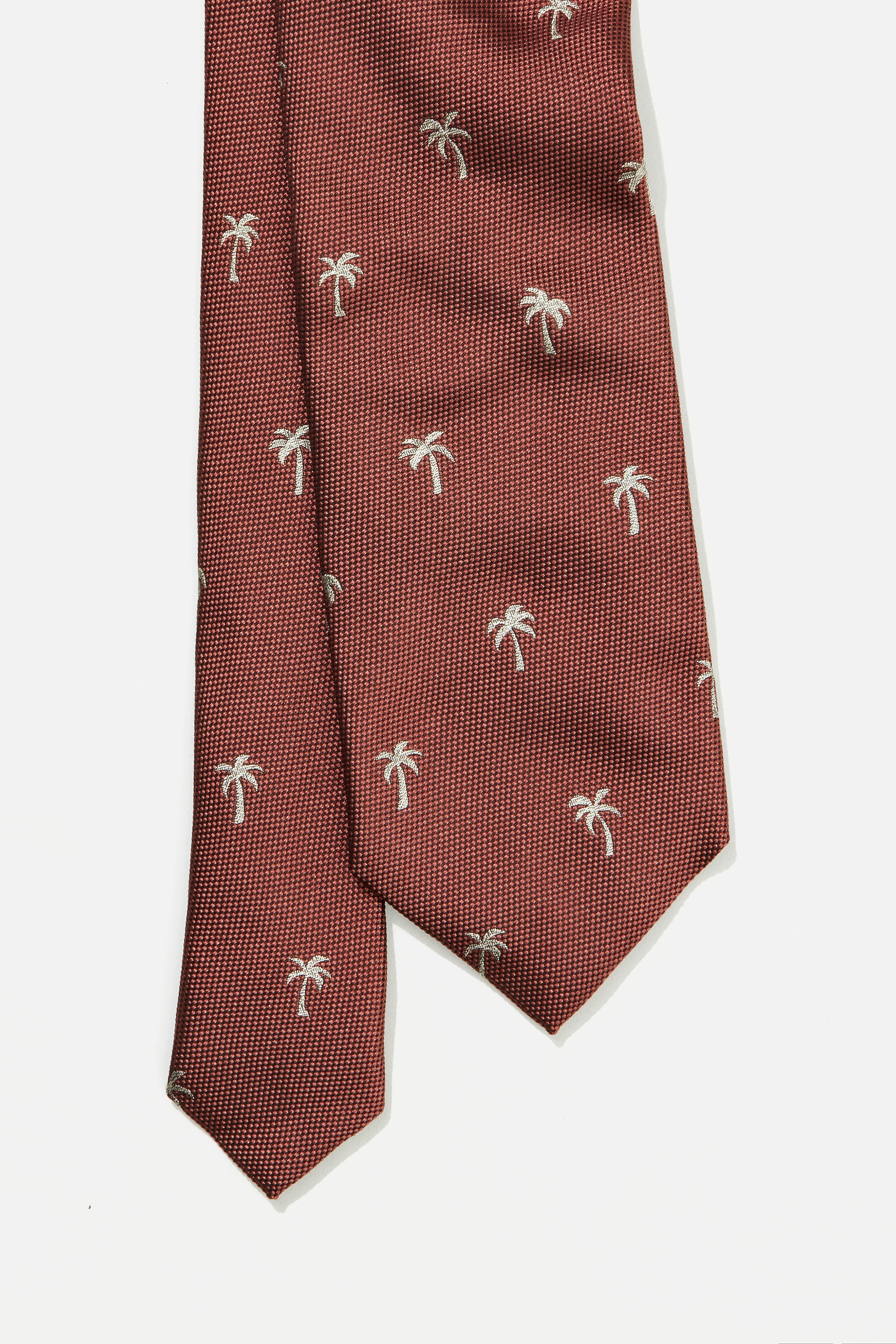 Copper Palm Silk Tie