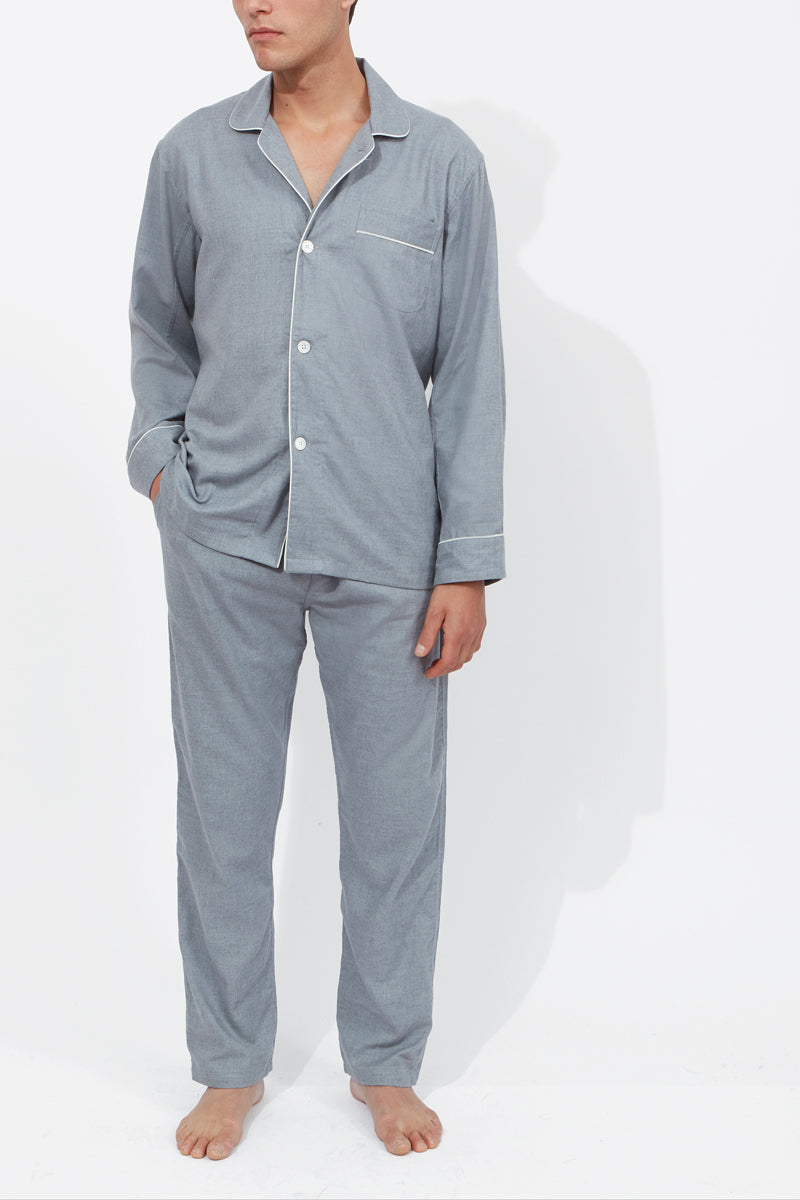 Richard James Savile Row Pyjama Two Piece in Cotton & Cashmere